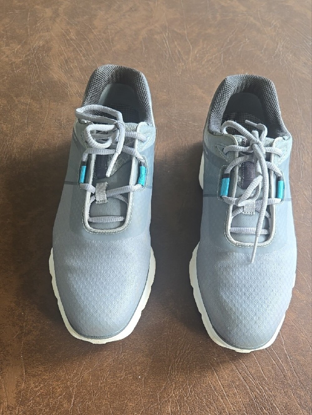 Men's Footjoy Gray Golf Shoes with Blue Accent